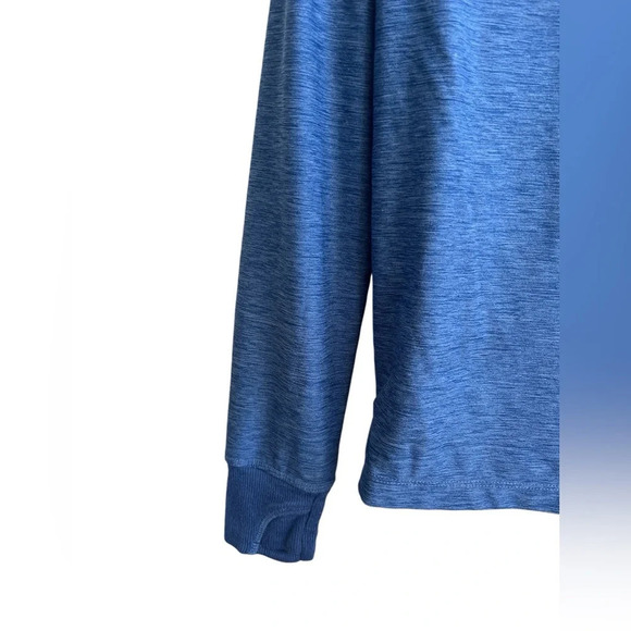 Athleta Girl Power of She Long Sleeve Heathered Blue Top, Size 12 - Picture 3 of 6